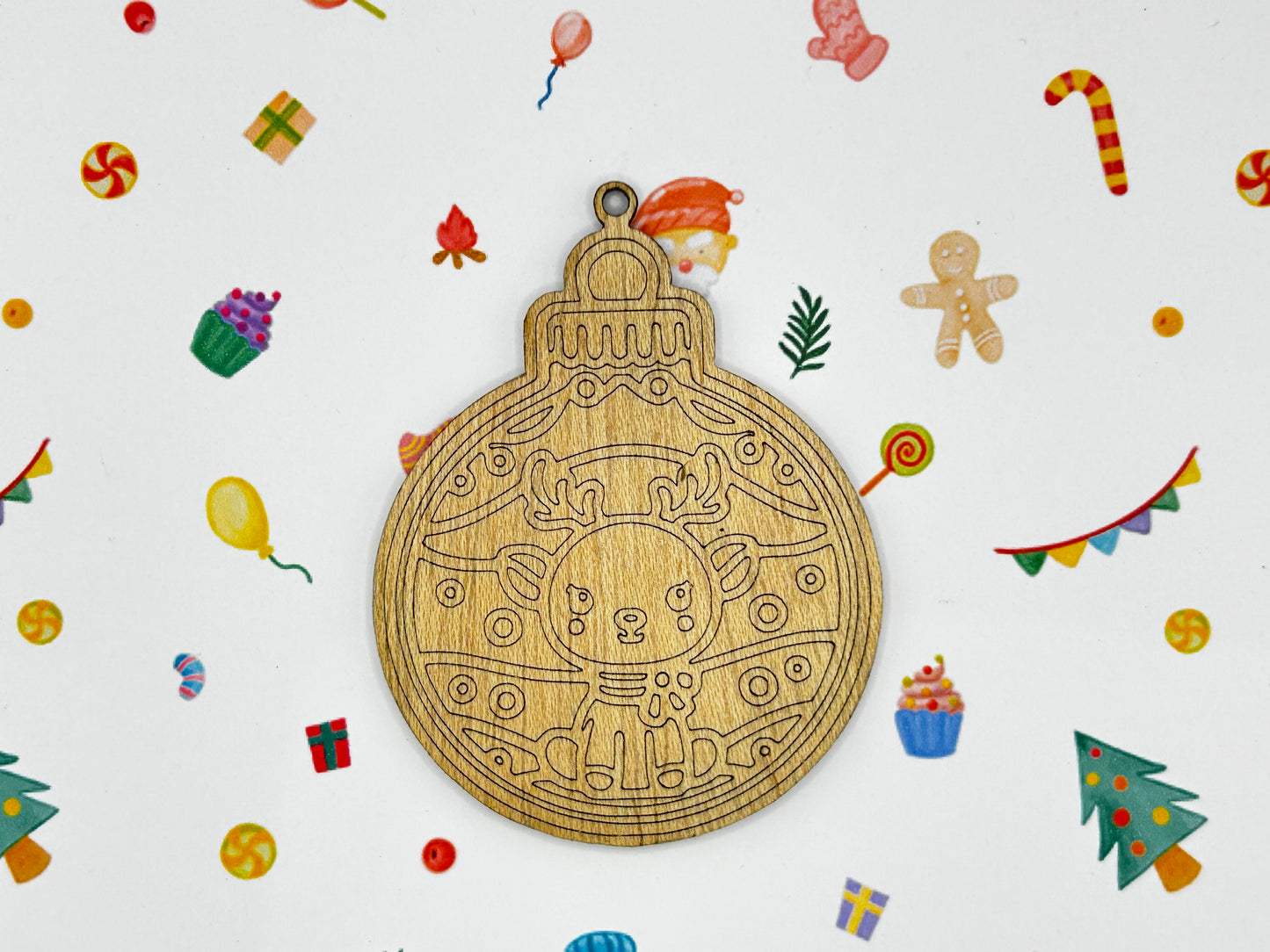 Bolas de Navidad de madera para pintar