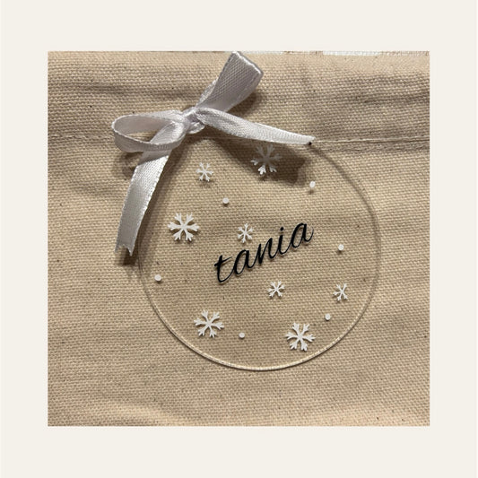 Bola de navidad plana acrílica