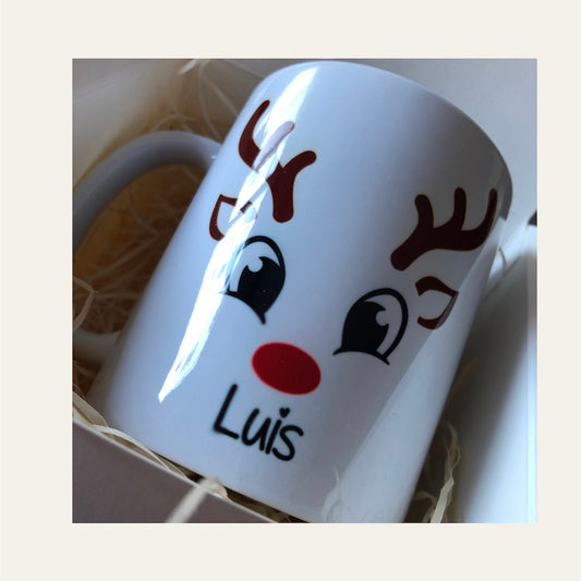 Taza navidad personalizada "Reno"