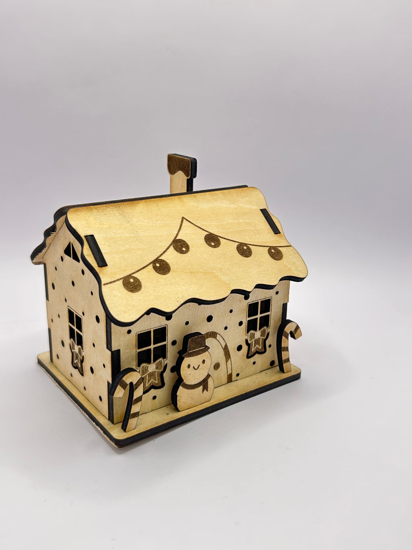 Casita Navideña de Madera con Luz (6 modelos disponibles)