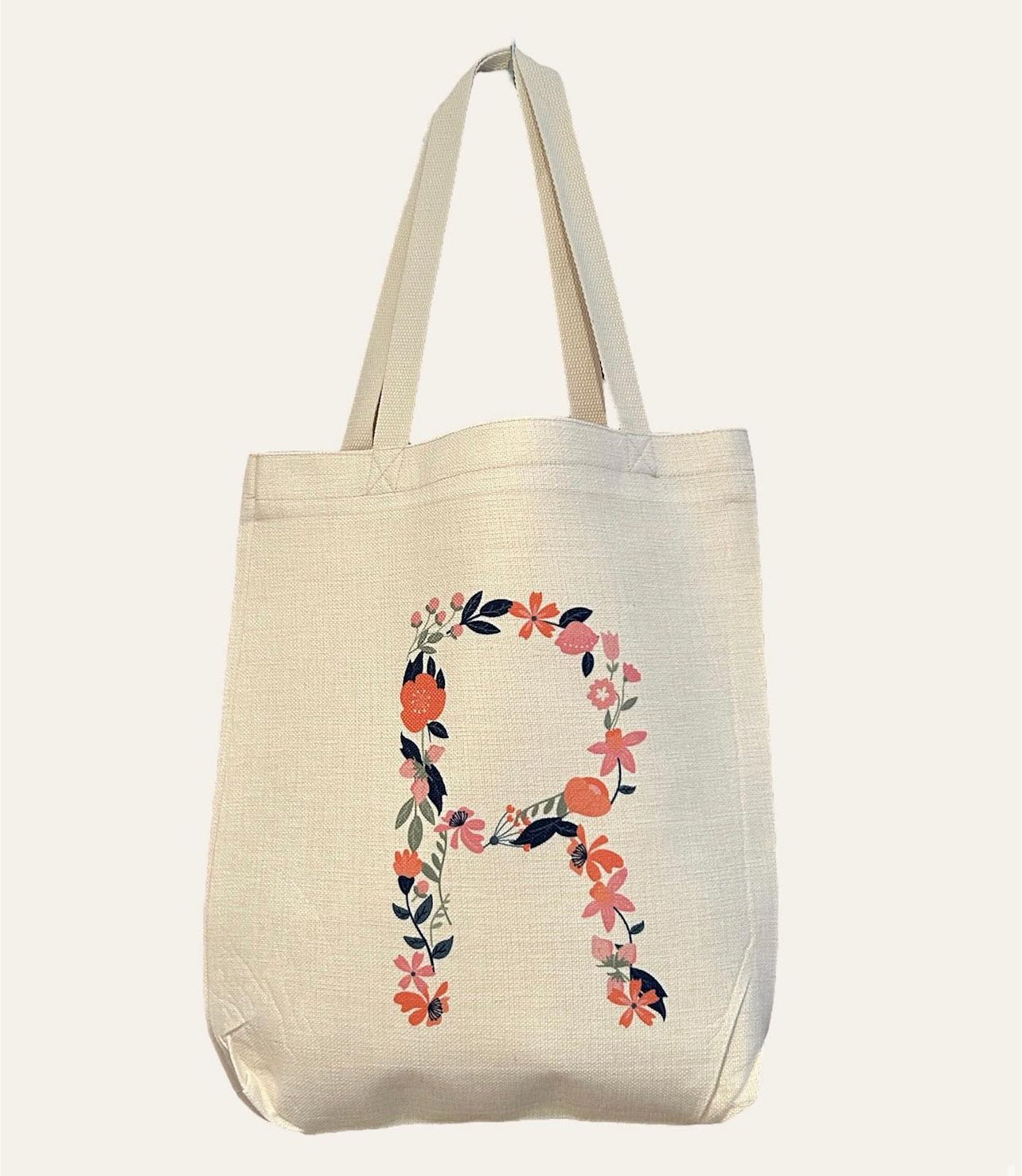 Tote bag floral personalidada