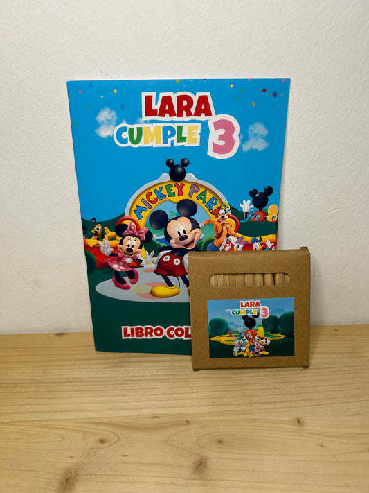 Pack “Libro colorear y colores grandes”