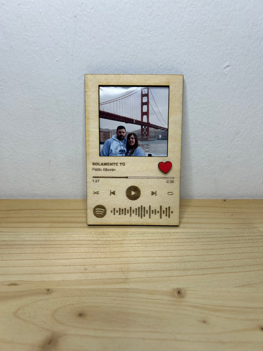 Imán madera Spotify