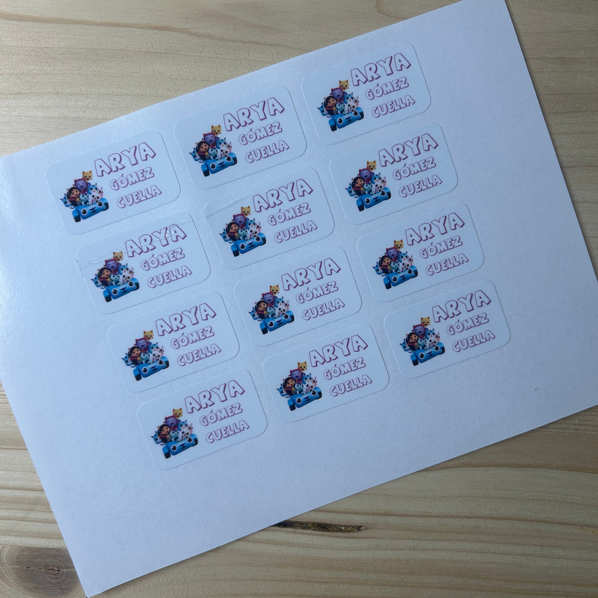 Pack 12 etiquetas adhesivas