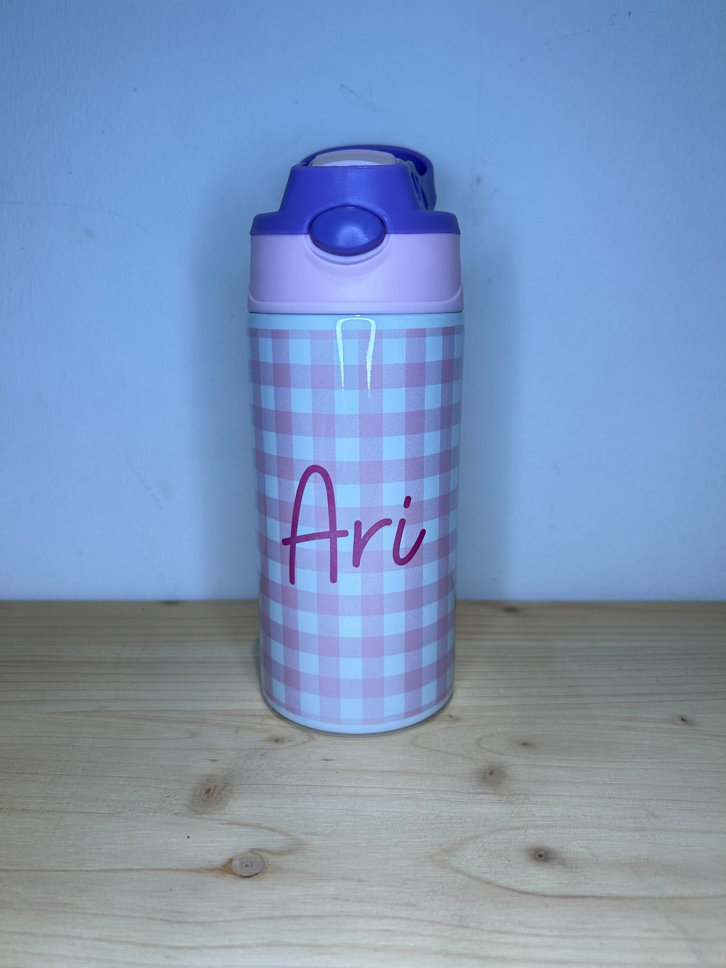 Botella acero inoxidable infantil “Vichy rosa”