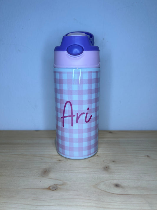 Botella acero inoxidable infantil “Vichy rosa”