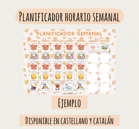 Planificador horario semanal (Castellano)