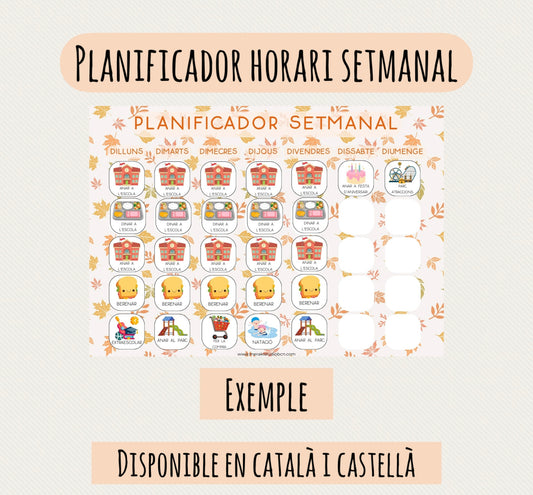 Planificador horari setmanal (Català)