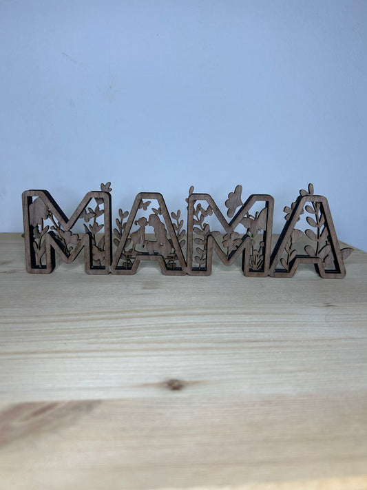 Letrero Decorativo “Mamá” en madera