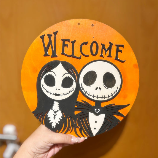 Placa decorativa puerta “Jack&Sally”