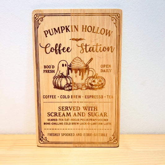 Placa rincón café “Halloween”