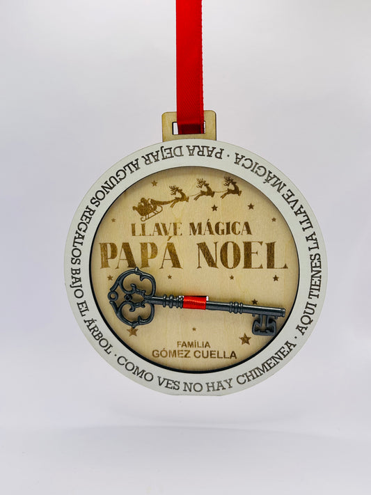 Llave mágica Papá Noel - Formato bola de navidad