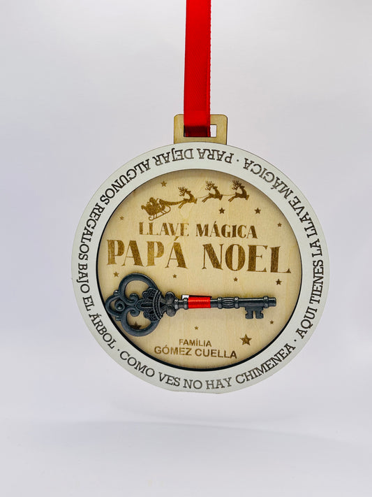 Llave mágica Papá Noel - Formato bola de navidad
